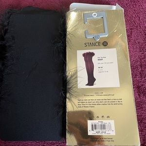 Stance Fenty Rihanna thigh high fur trim stockings